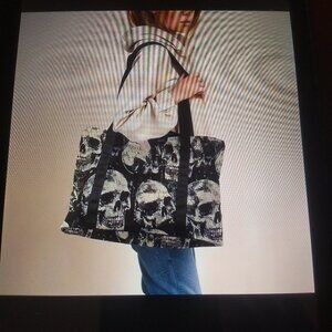 Black Skull Tote Bag